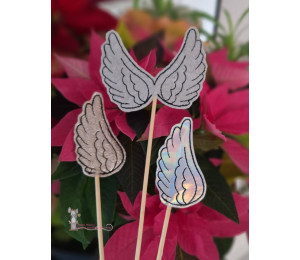 ADVENTSKALENDER 24. Dezember - Stickserie ITH - Engelsflügel LineArt Doodle Anhänger Stabdatei Appli